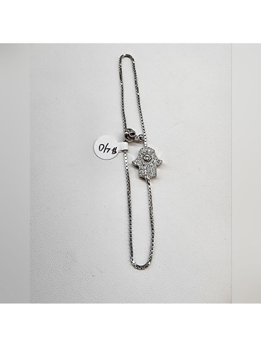 Brand New Sterling Silver 925 HAMSA Adjustable Bracelet